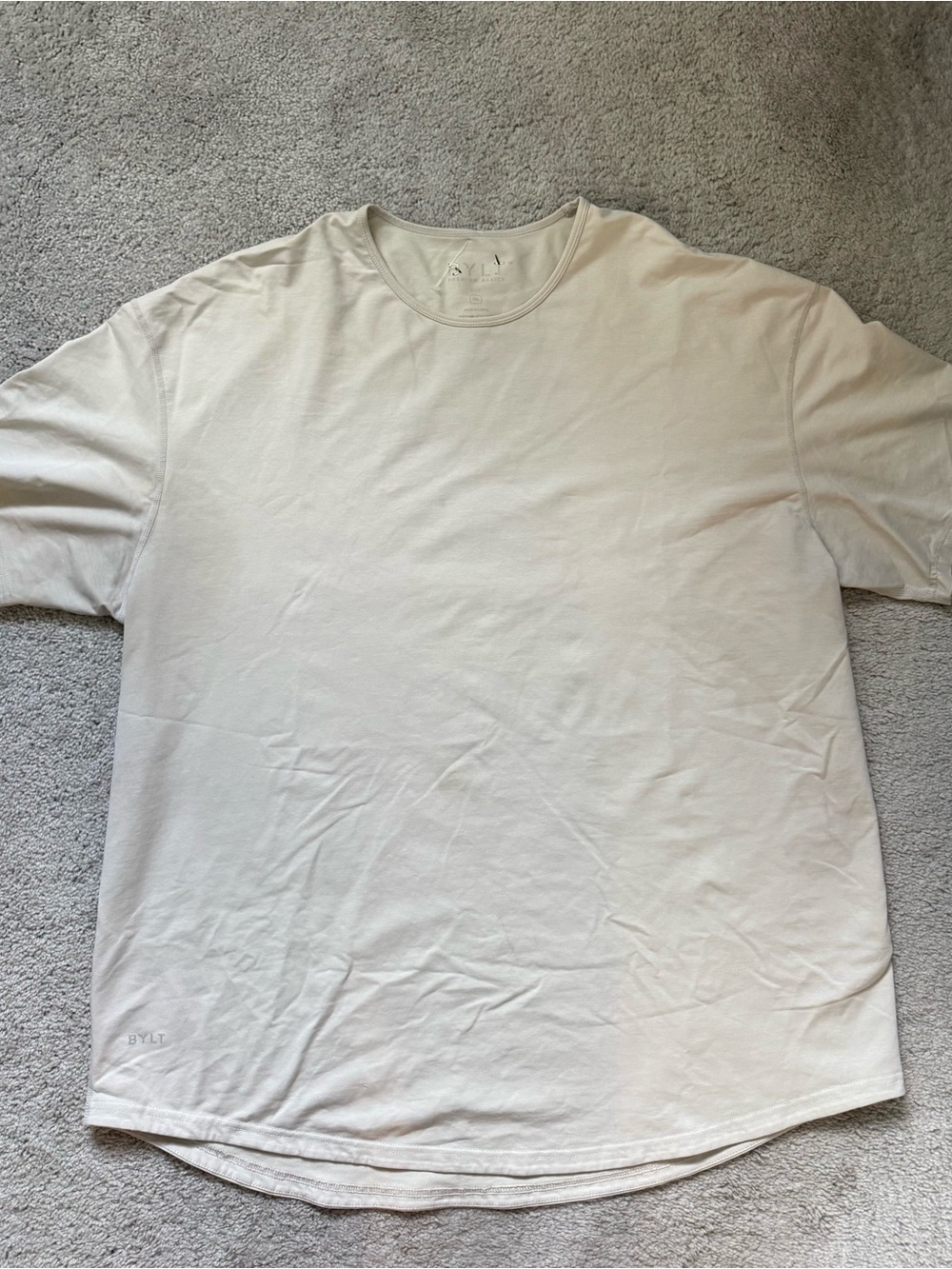 BYLT Basics Crewneck T-Shirt in Light Cream